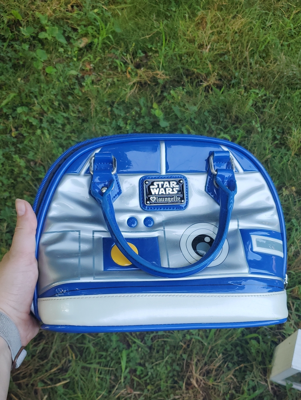 Star Wars Loungefly R2-D2 Blue & Silver Dome Satchel - Heart Tag